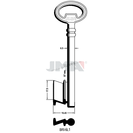 LLAVE JMA GORJA BRI 6L-1