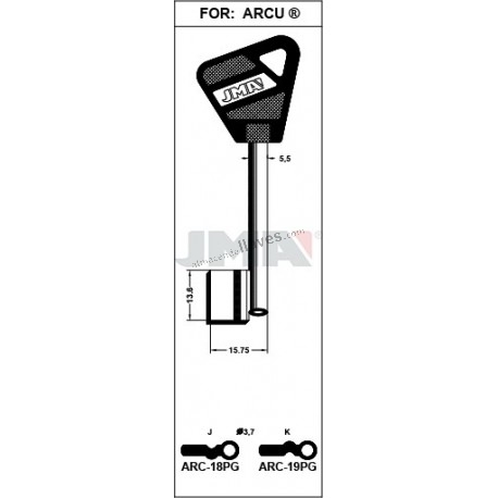 LLAVE JMA GORJA ARC 18P G