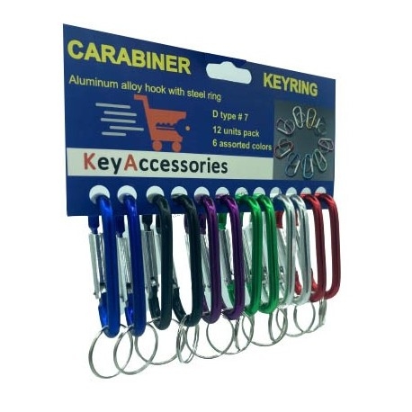 KEYACC MOSQUETON LLAVERO ALUMINIO 62MM (12 UDS)