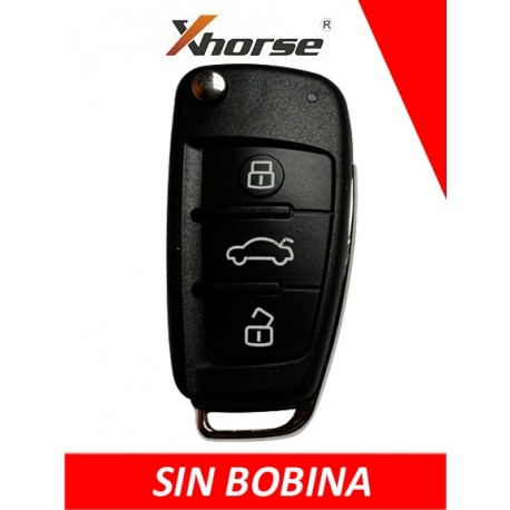 XH03RC - TELEMANDO PLEGABLE 3 BOTONES XHORSE TIPO AUDI SIN BOBINA