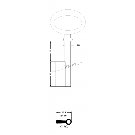 LLAVE JMA ARMARIO C 3G