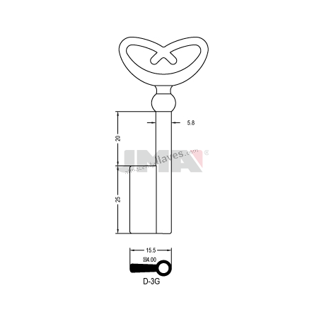 LLAVE JMA ARMARIO D 3G