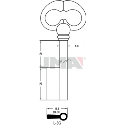 LLAVE JMA ARMARIO L 3G