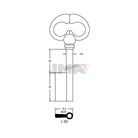 LLAVE JMA ARMARIO L 3G