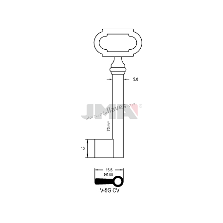 LLAVE JMA ARMARIO V 5G (CV)