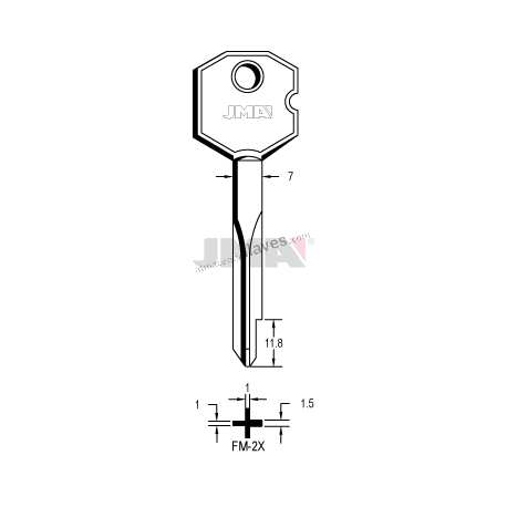 LLAVE JMA CRUCIFORME FM 2X