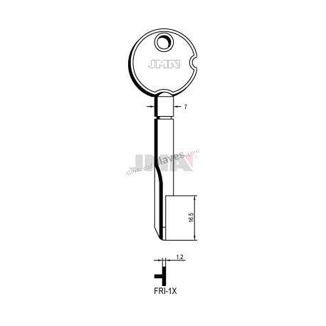 LLAVE JMA CRUCIFORME FRI 1X