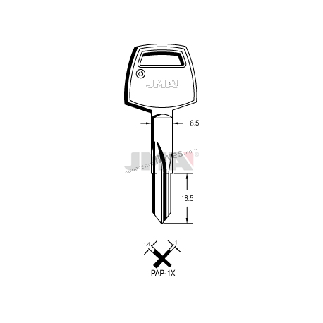 LLAVE JMA CRUCIFORME PAP 1X