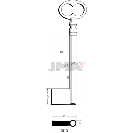 LLAVE JMA GORJA 1251G