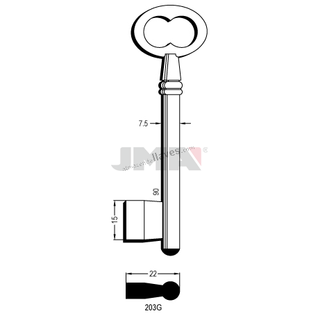 LLAVE JMA GORJA 203 G