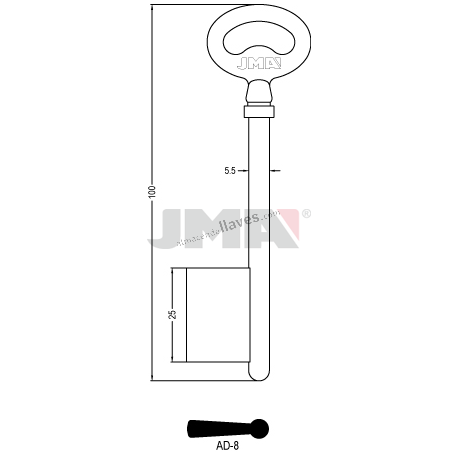 LLAVE JMA GORJA AD 8