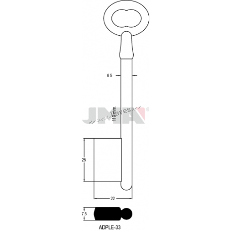 LLAVE JMA GORJA ADPLE 33