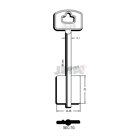 LLAVE JMA GORJA SEC 7G