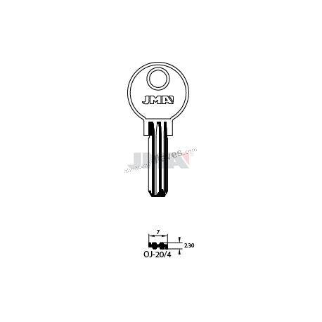 LLAVE JMA SEGUR. OJ 20/4