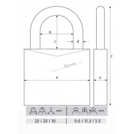 ABUS CANDADO TITALIUM 20MM. 54TI/20