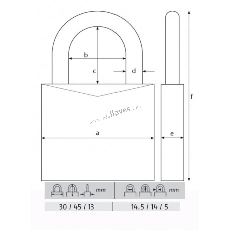 ABUS CANDADO TITALIUM 30MM. 54TI/30