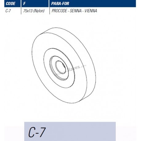 JMA CEPILLO MAQUINA C7 - 75x13 NYLON - VIENNA